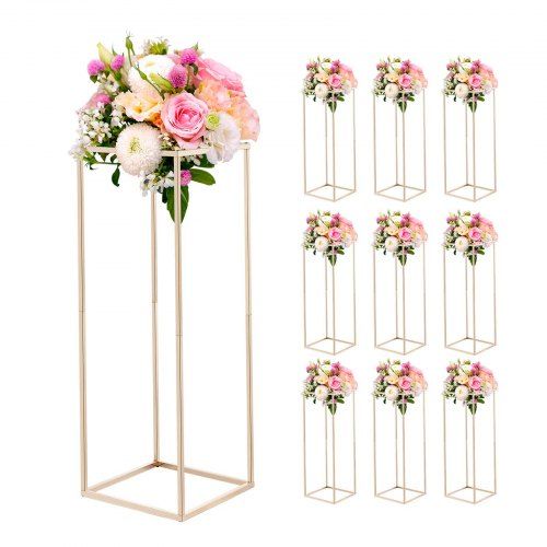 Elegant gouden bloemenstandaard set van 10 stuks voor bruiloften en feesten