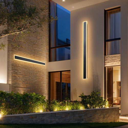 Moderne 2‑pak buitenmuurverlichting – Warm wit, IP65 en energiezuinig