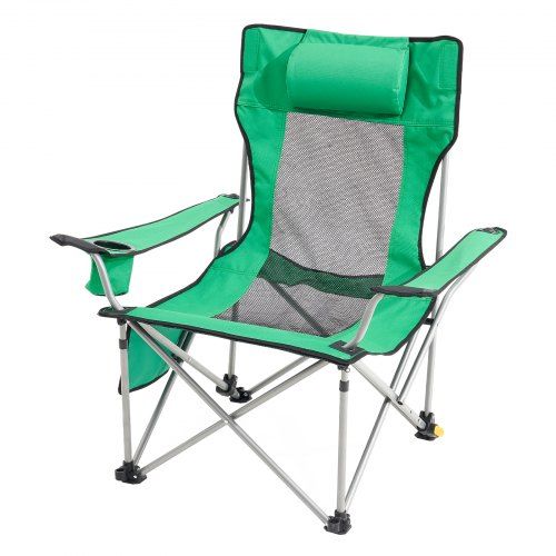 Comfortabele opvouwbare campingligstoel met voetsteun – ideaal voor kamperen en strand