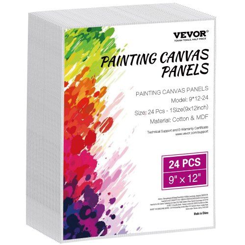 Complete set van 24 witte schilderborden (229 × 305 mm) – ideaal voor elke kunstliefhebber