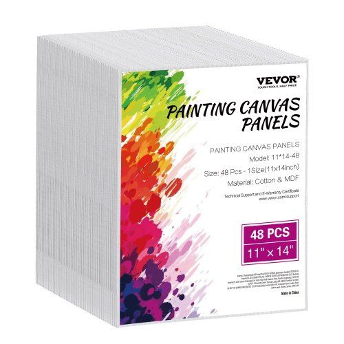 Canvasset van 48 schilderdoeken (28 × 35 cm) – Ideaal voor creatievelingen van elk niveau