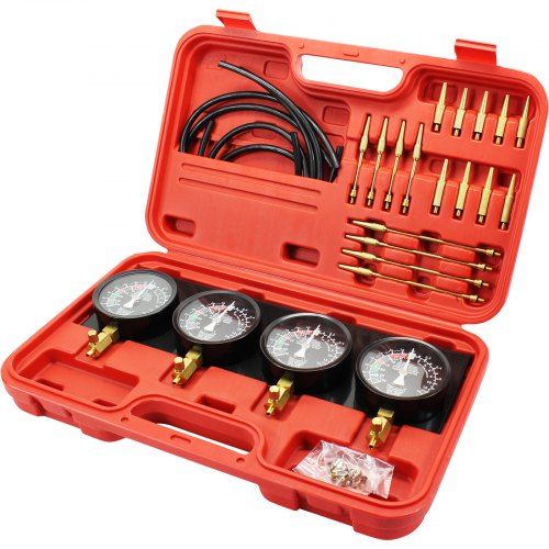 Complete carburateur synchronisatietool met 4 precisie‑meters – ideale oplossing voor motorfiets‑onderhoud