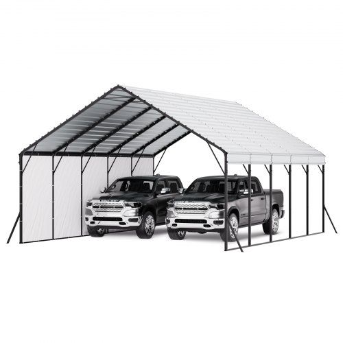 Robuuste Carport 5,8 × 7,45 m met afneembare zijwanden – optimale bescherming voor auto, boot en agrarisch materieel