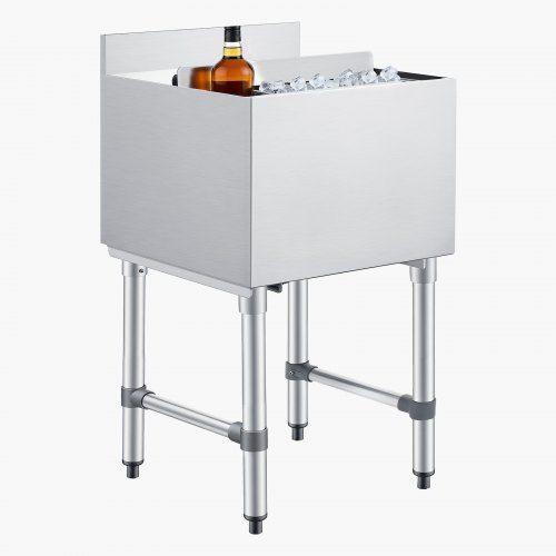 Commerciële roestvrijstalen ijscontainer 46,7 L – Ideaal voor bar, restaurant en café