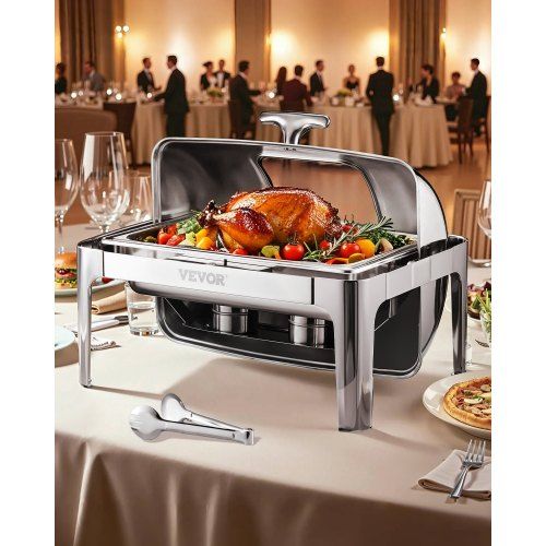 Elegant RVS Chafing Dish Set voor Feestelijke Buffetten – Stijlvol en Functioneel