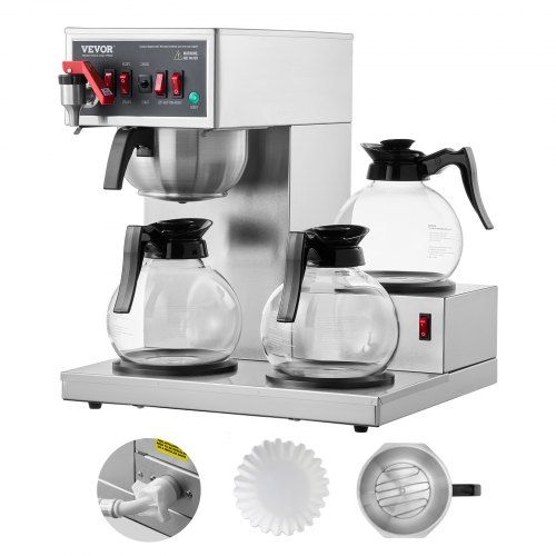 Efficiënte commerciële filterkoffiezetapparaat voor 12 tot 13 kopjes – ideaal voor cafés en kantoren