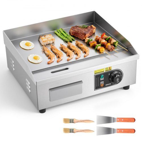 Professionele elektrische bakplaat 45 × 30 cm – krachtig, veelzijdig en makkelijk in gebruik