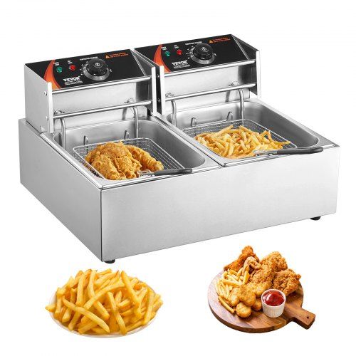 Dubbele commerciële frituurpan 24 L – Snel, veilig en veelzijdig in de professionele keuken