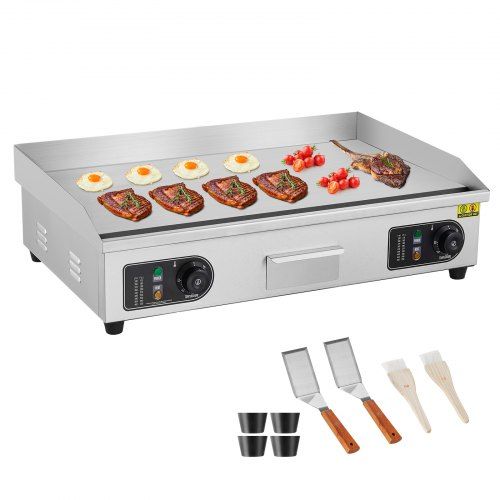 Commerciële elektrische grill met 4400 W – krachtig, veelzijdig en robuust