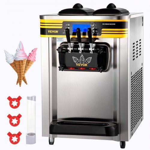 Commerciële Softijsmachine 2350 W – 22‑30 L/uur voor snelle dessertservice