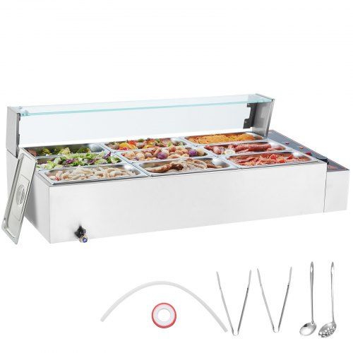 Alles wat je moet weten over de commerciële voedselverwarmer met 9 bakjes en 1500 W