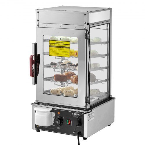 Commerciële gestoomde broodjeswarmer met 5 niveaus en precisietemperatuur – perfect voor elke horeca‑omgeving