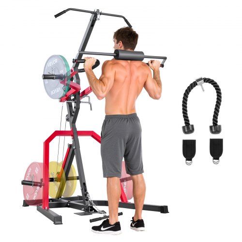 Corner Leverage Gym: Complete Home Workoutstation met 2:1 Lat Pulldown‑/Low‑Row Systeem