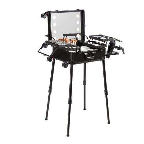Professionele make‑upkoffer met uitschuifbare tafel: functionaliteit ontmoet mobiliteit