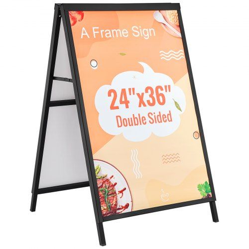 Dubbelzijdig A‑Frame stoepdisplay 61 × 91 cm: praktisch, weerbestendig en gemakkelijk te monteren