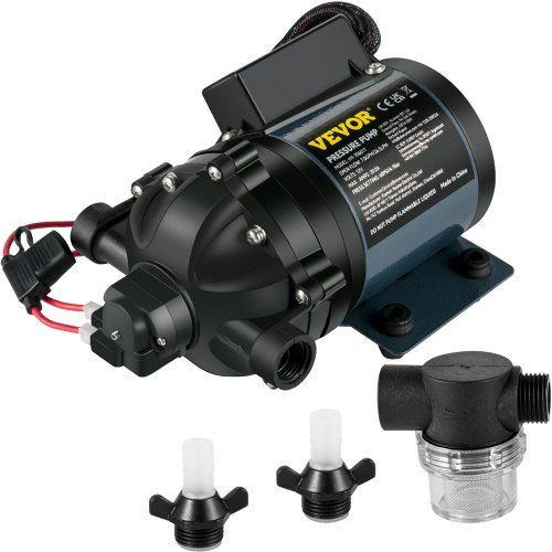 Krachtige 12 V zelfaanzuigende waterpomp voor camper, boot en aquarium