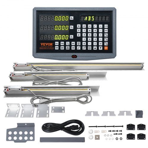 3-assige lineaire schaalset met kristalhelder display – precisie in elke bewerking
