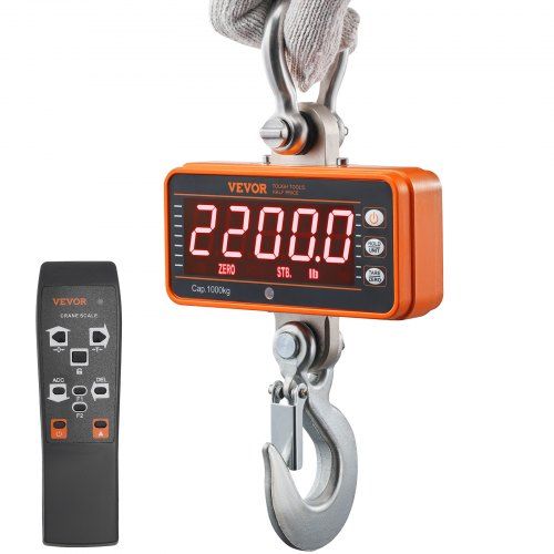 Digitale Hangweegschaal 9‑1000 kg met LED‑display en afstandsbediening