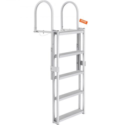 Intrekbare 5‑traps bootladder – verstelbaar, antislip en roestbestendig