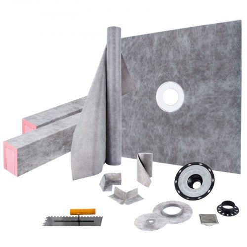 Complete doucheafsluitingsset 48×48 inch – Alles voor een waterdichte inloopdouche