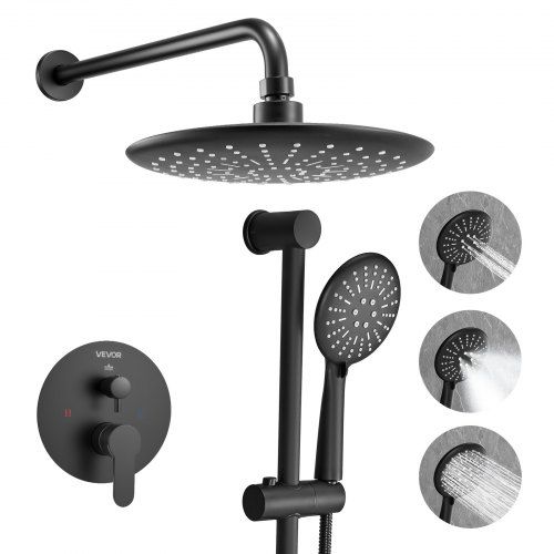 Luxueus Regendouchesysteem met Handdouche – Mat Zwart