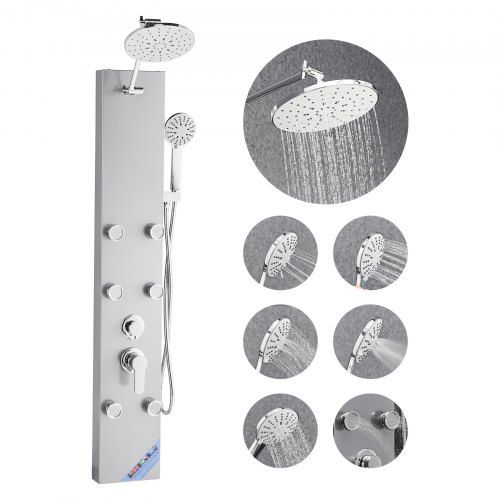 Ontdek het 3‑in‑1 roestvrijstalen douchepaneeltorensysteem voor een luxe douche‑ervaring
