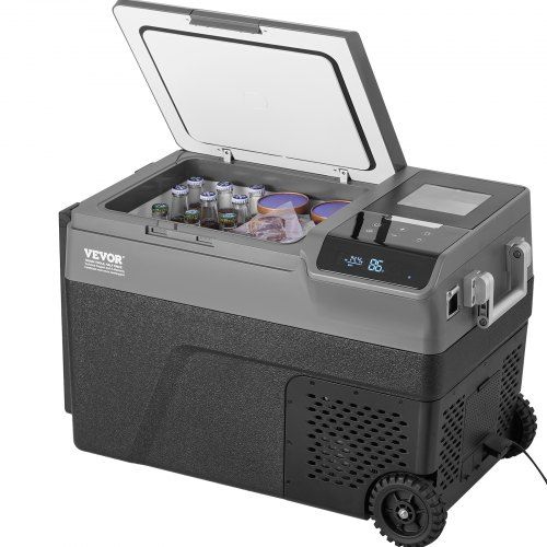 Draagbare 35 liter compressorkoelkast met ijsmaker voor camper, auto en buitenavonturen