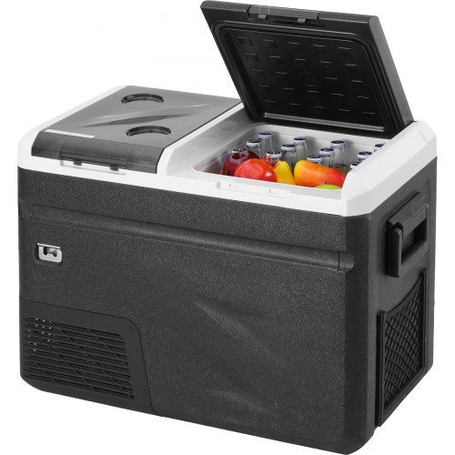 Draagbare 36 L Compressor Autokoelkast met IJsblokjesmachine – Perfect voor Camping en Caravan