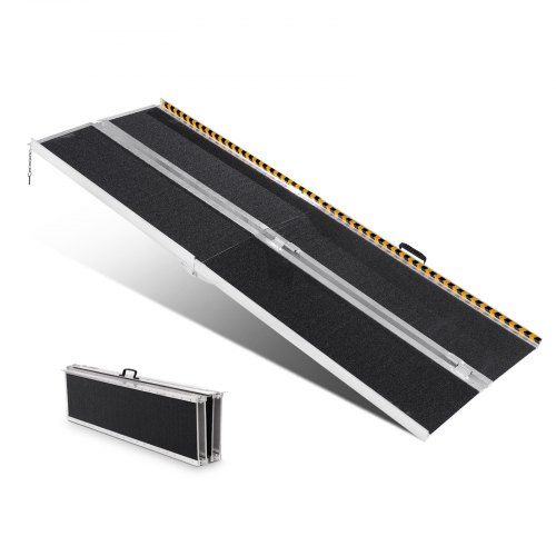 Draagbare Aluminium Rolstoelhelling 2,44 m – Opvouwbaar, 363 kg Laadvermogen, Antislip