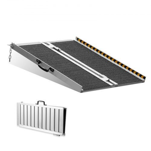 Draagbare opvouwbare rolstoelhelling – 363 kg draagvermogen, antislip aluminium