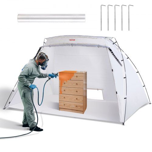 Draagbare spuitcabine 3,05 × 2,13 × 1,83 m – Ideaal voor doe‑het‑zelf schilderprojecten