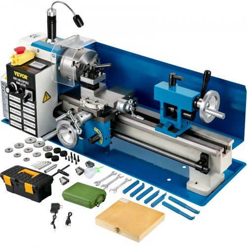 Compacte metalen draaibank met 550 W: precisie en veelzijdigheid voor de hobby‑en werkplaats