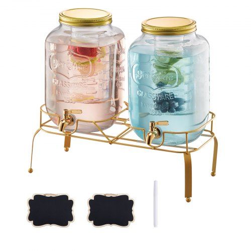 Dubbele glazen drankdispenser 16 L – Perfect voor feesten, horeca en thuisgebruik