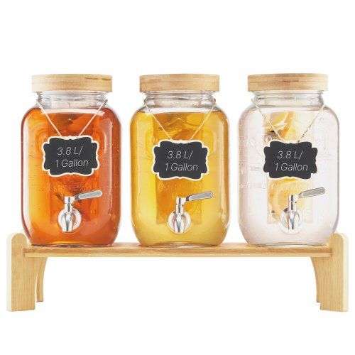 Glassdrankdispenser met drie cilinders – ideaal voor feesten, horeca en thuisgebruik