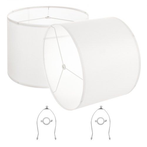 Optimaliseer je interieur met de crèmewitte linnen drumlampenkap (2 stuks)