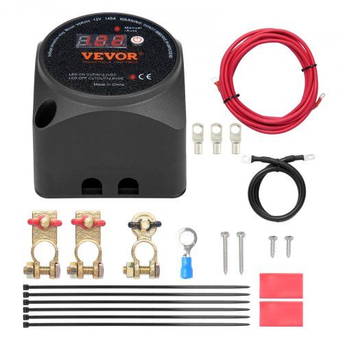 Dubbele 12V 140A batterij‑isolator met LCD‑display: slimme stroombeheer voor camper, boot en off‑road