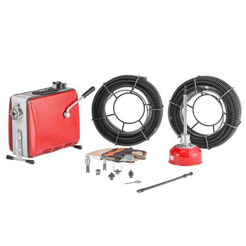Krachtige elektrische afvoerontstopper 390 W voor buizen 50‑110 mm – Efficiënte rioolreiniging