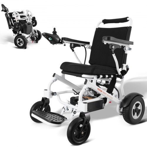 Opvouwbare elektrische rolstoel met 136 kg draagvermogen: comfort en mobiliteit in één klik