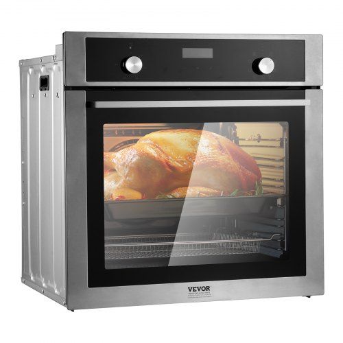 24‑inch Elektrische Inbouwoven 76 L – Krachtig, Snel en Zelfreinigend