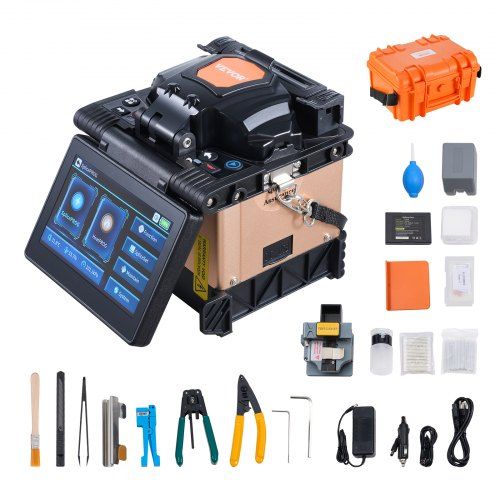 Optische Fusielasmachine met 4 motoren, 5‑inch touchscreen en 7800 mAh batterij – een complete oplossing voor glasvezelwerk