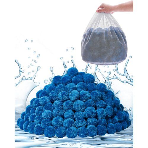 Blauwe polyester filterballen voor zandfilter – duurzame filtratie voor zwembad en aquarium