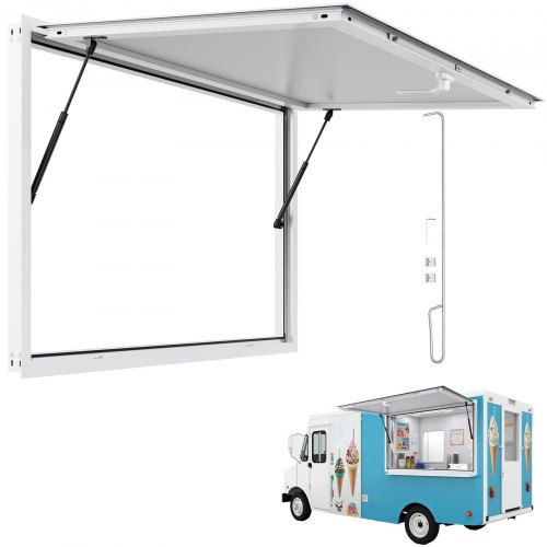 Aluminium serveerraam voor foodtrucks – robuust, weerbestendig en eenvoudig te monteren