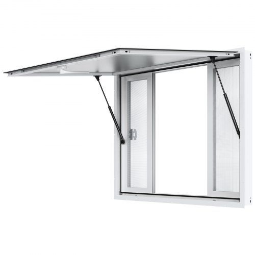 Foodtruck Serveerraam 1220×915 mm – Duurzaam Aluminium Etalagevenster met 85° Opening