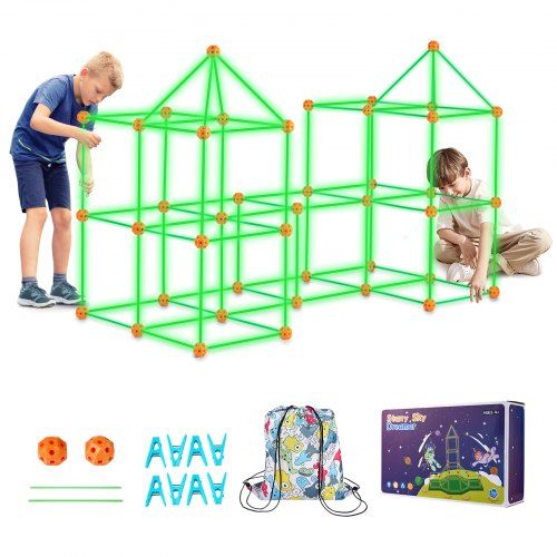 Fortress bouwpakket 140‑delen – Glow‑in‑the‑dark STEM‑set voor kinderen