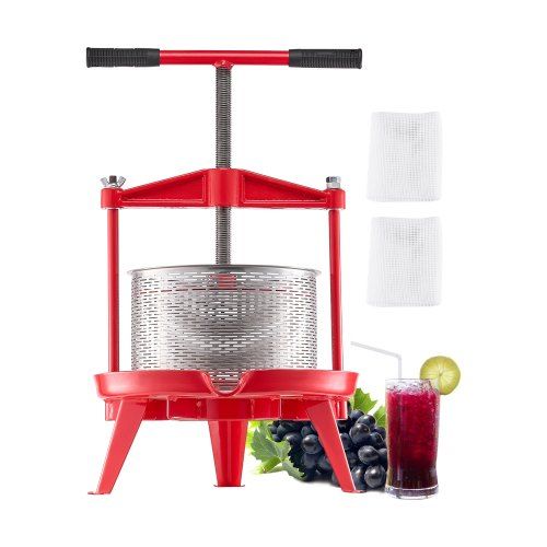 Handmatige Fruitwijnpers 9 L – Ideaal voor thuis en kleine professionele keukens