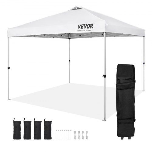 Draagbare Pop‑up Gazebo 10×10 ft met UV‑bescherming – Perfect voor Feesten, Kamperen en Evenementen