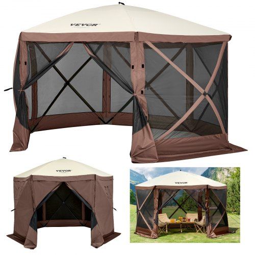Uitgebreide 3,6 × 3,6 m pop‑up gazebo voor tuin en camping