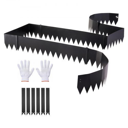Flexibele metaalgazonrand 6‑pack – Sterke, roestvrije afbakening voor tuin en border