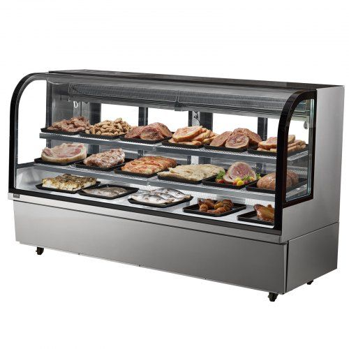 Uitgebreide koelvitrine voor bakkerijen en cafés: 901 L met LED‑verlichting en direct koelsysteem