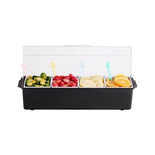 Optimale Gekoelde Kruidencontainer voor Buiten en Binnen – 4 Compartimenten, 800 ml per Deel